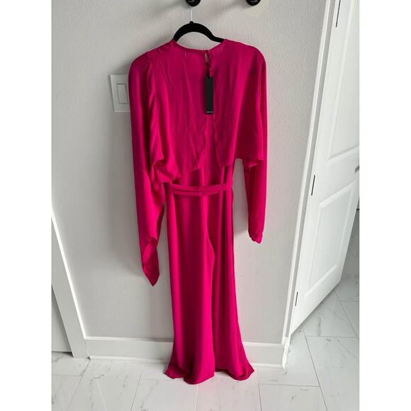 Krisa Dusk Asymmetrical 2-Piece Cape Jumpsuit - Picture 4 of 10